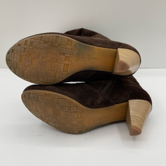 Zara TRF brown suede kitten heel side zip woman’s boot. 36 - Picture 6 of 7